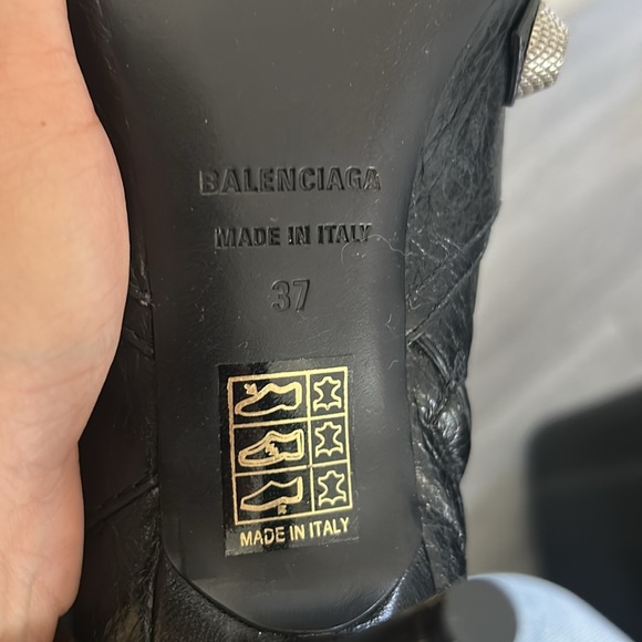 Balenciaga Black Leather Cagole Boots RIGHT BOOT ONLY 37 - Picture 2 of 8